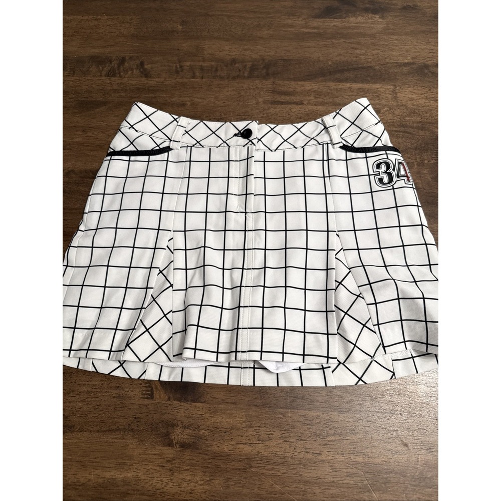 Louis Castel Off White & Blue Golf Skort Size 64 Embroidered Dachshund Crown